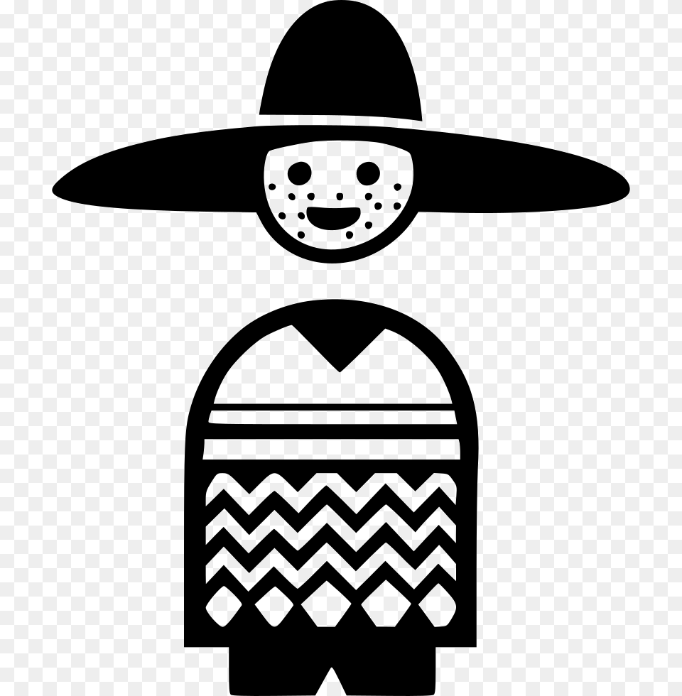 Mexican, Clothing, Hat, Stencil, Sombrero Free Transparent Png