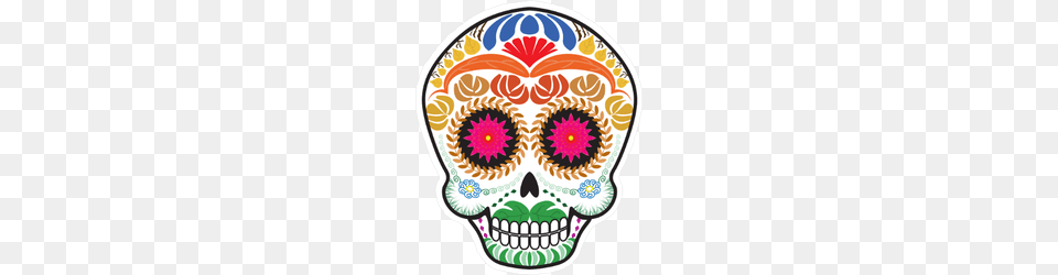 Mexican Calavera Skull Sticker, Birthday Cake, Cake, Cream, Dessert Free Png