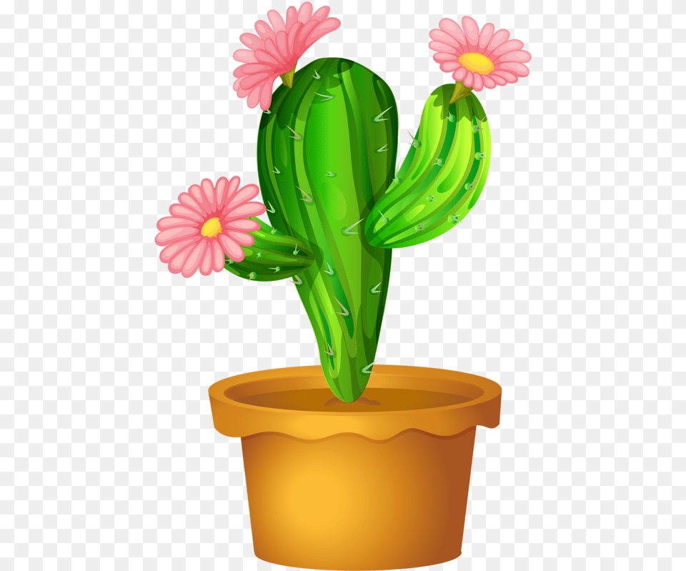 Mexican Clipart Cactus Transparent For Cactus With Flower Clipart, Plant, Smoke Pipe Free Png Download