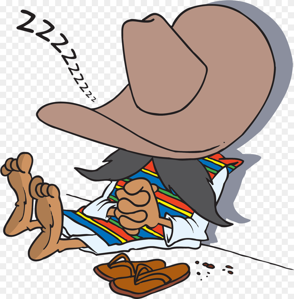 Mexican Clipart Siesta Siesta Time, Clothing, Hat, Cowboy Hat, Animal Free Transparent Png
