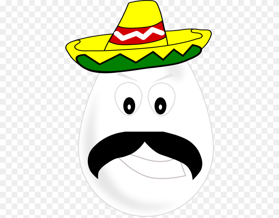 Mexican Cuisine Sombrero Hat Taco Egg, Clothing Free Png