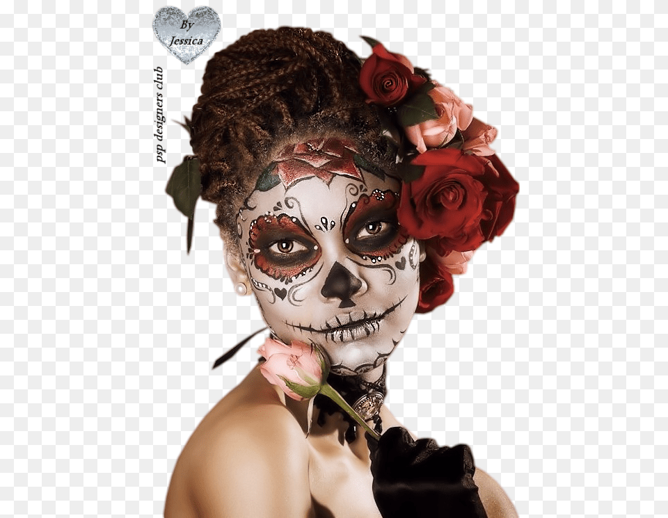 Mexican Day Of Dead Makeup, Head, Photography, Person, Portrait Png Image