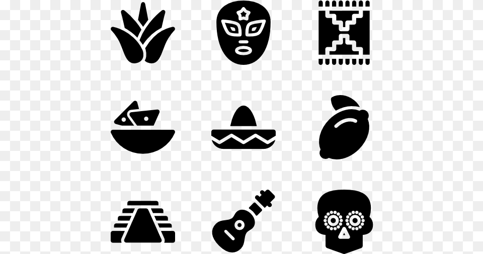 Mexican Elements Fill Icons Chemistry, Gray Free Transparent Png