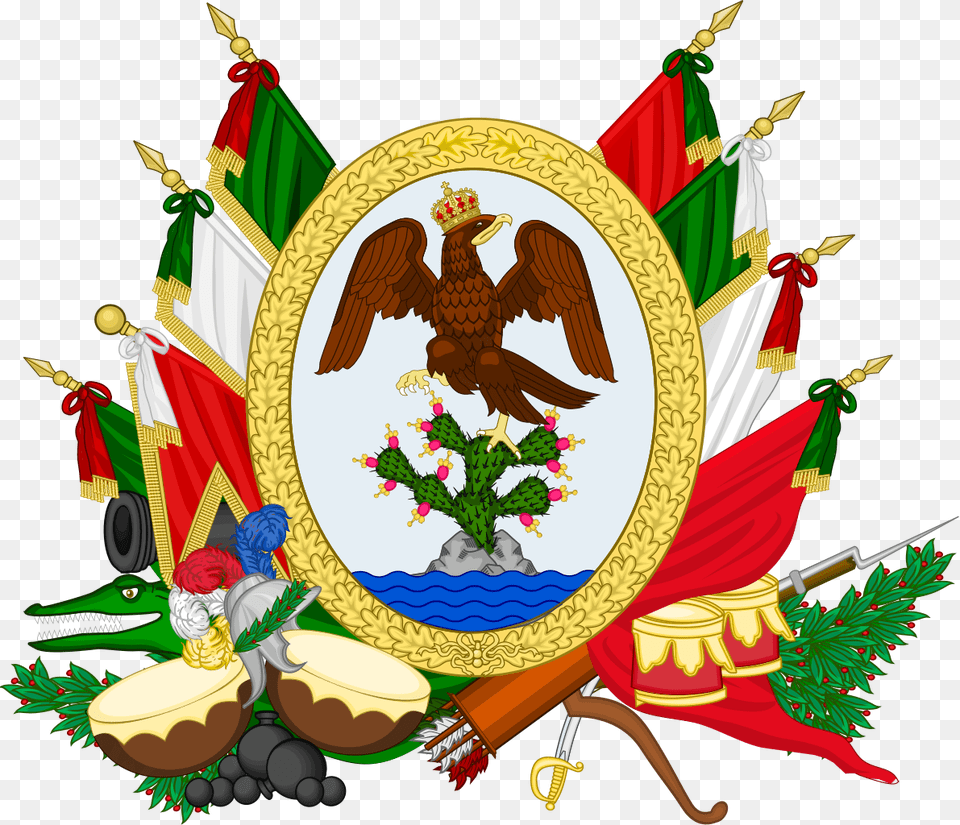 Mexican Empire Coat Of Arms, Emblem, Symbol Free Png