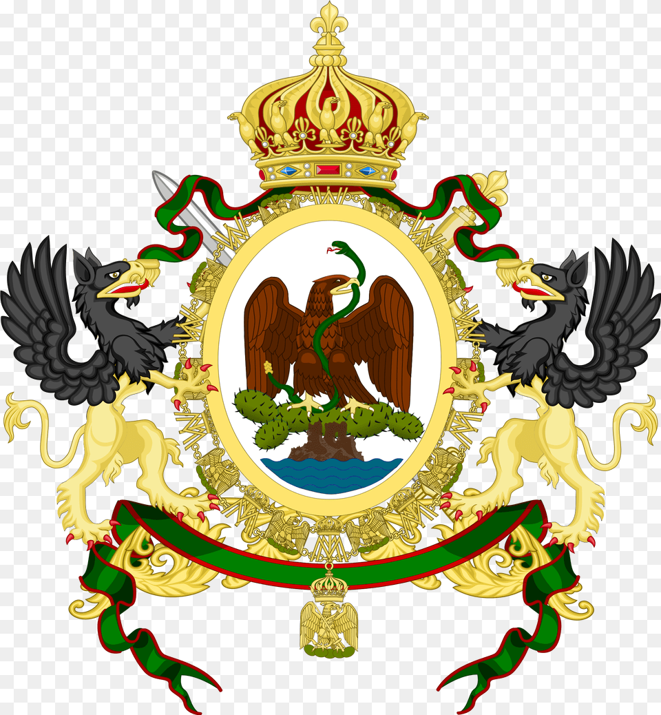 Mexican Empire Coat Of Arms Clipart Mexican Empire Coat Of Arms, Emblem, Symbol, Logo Png Image
