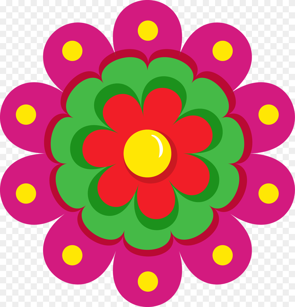 Mexican Fiesta Library Download Huge Freebie Download Mexican Flower Clip Art, Dahlia, Floral Design, Graphics, Pattern Free Png