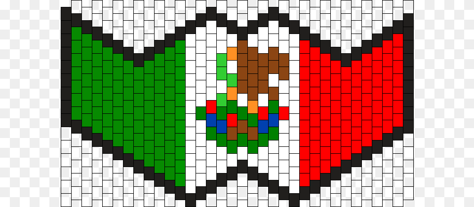 Mexican Flag Kandi Mask Mexican Flag Perler Beads, Tile, Art, Chess, Game Png Image