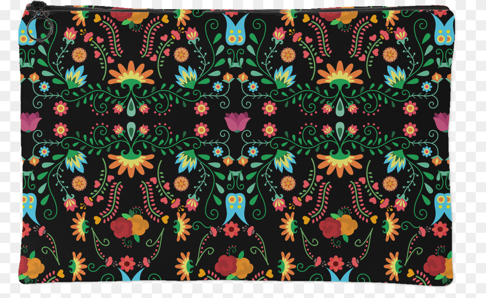 Mexican Flower Pattern Accessory Pouch Background Mexican Flowers, Cushion, Home Decor, Quilt, Art Png