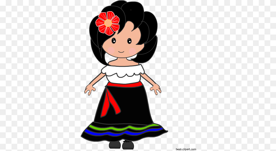 Mexican Girl Clip Art Mexican Baby, Cartoon, Person, Face, Head Png Image