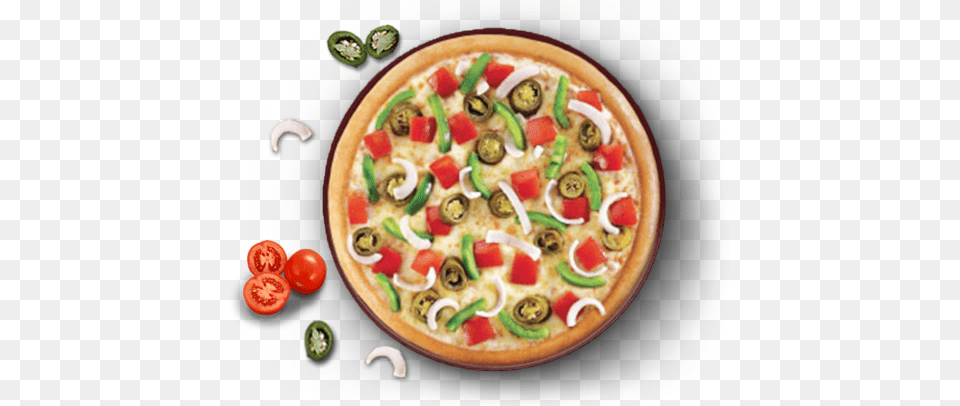 Mexican Green Wave Pizza Hot N Spicy Chicken Pizza Dominos, Food, Food Presentation, Meal Free Transparent Png
