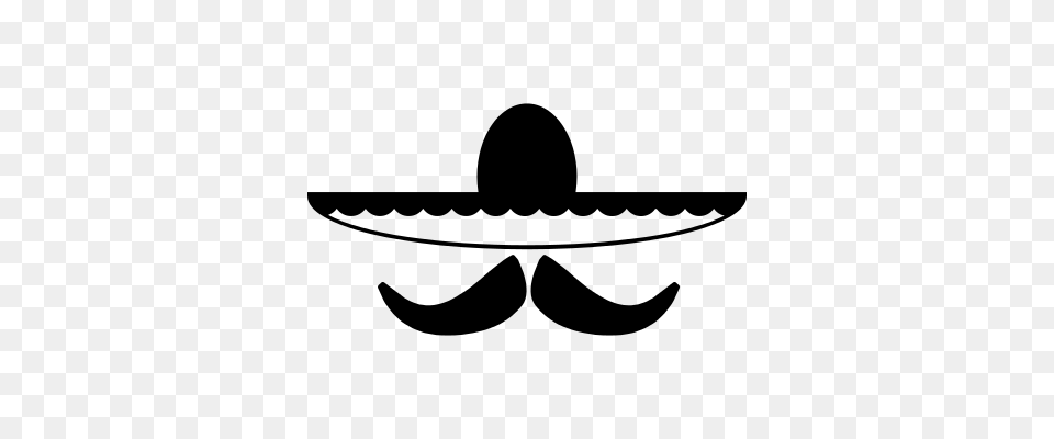 Mexican Hat And Mustache Vectors Logos Icons And Photos, Gray Free Png