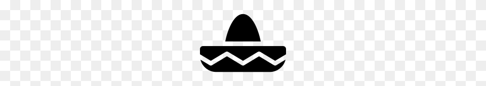 Mexican Hat Icon, Gray Png Image