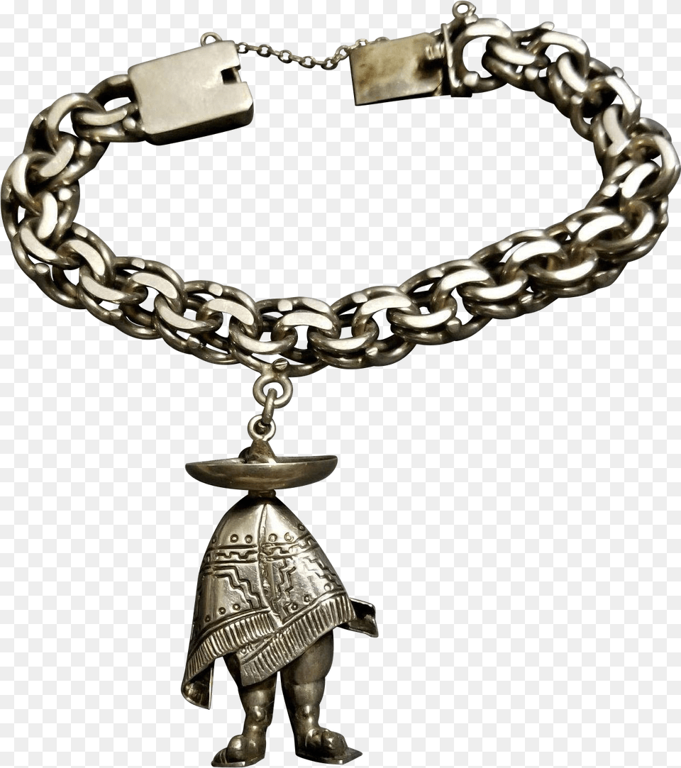 Mexican Man Silver Bracelet, Accessories, Jewelry, Necklace Png