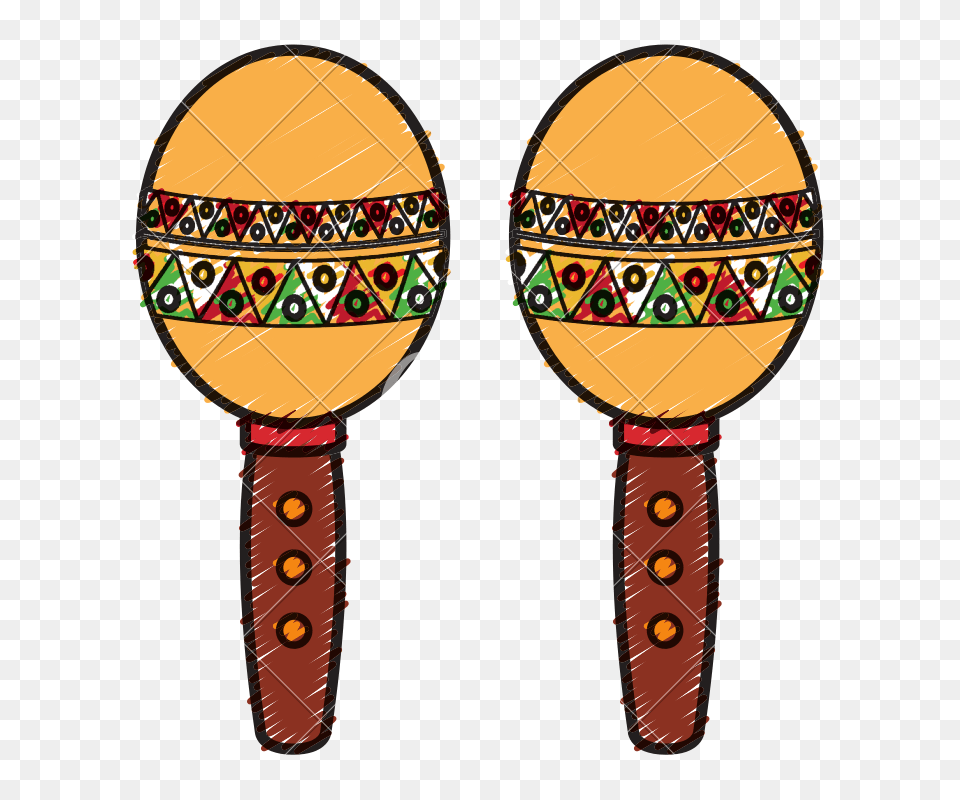 Mexican Maracas Isolated Icon, Maraca, Musical Instrument Free Png Download
