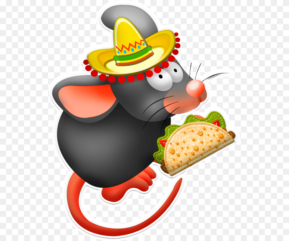 Mexican Mouse With Taco Clipart Taco, Clothing, Hat, Nature, Outdoors Free Transparent Png