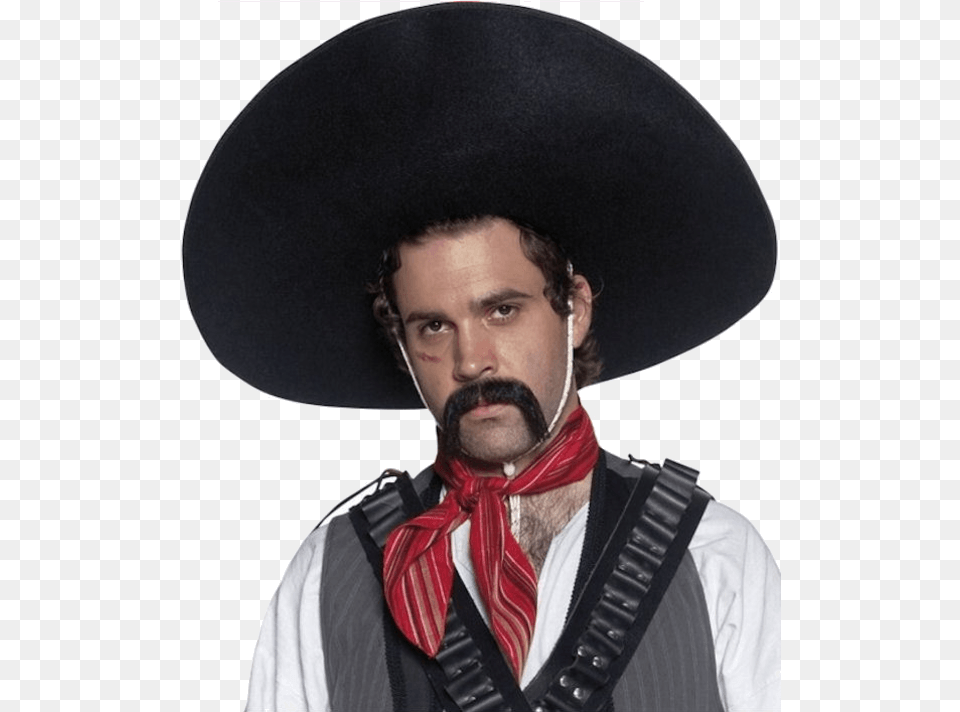 Mexican Moustache, Clothing, Hat, Adult, Person Png Image