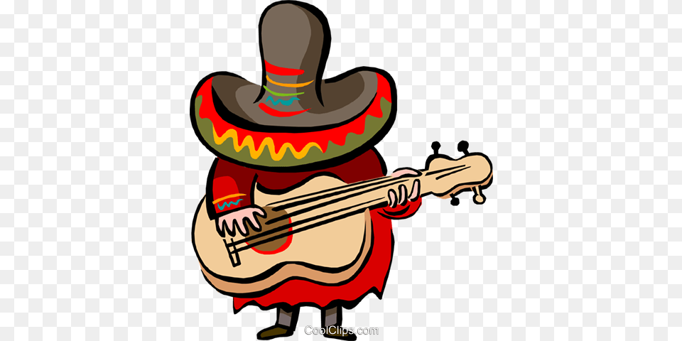 Mexican Music Royalty Vector Clip Art Illustration, Clothing, Hat, Sombrero, Person Free Png Download