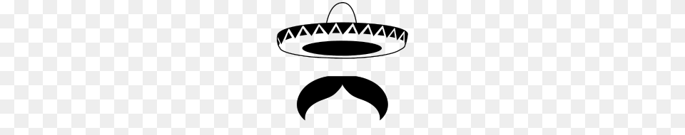 Mexican Mustache Tshirt, Gray Png