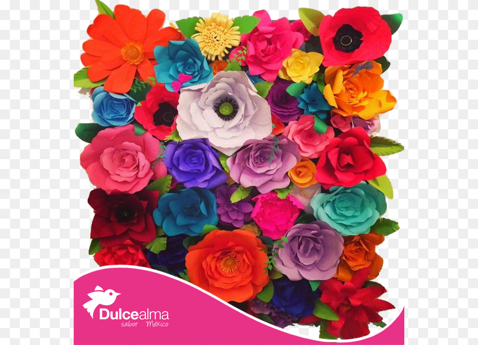 Mexican Paper Flowers Fiestas Al Estilo Frida Kahlo, Art, Flower, Flower Arrangement, Flower Bouquet Free Png Download