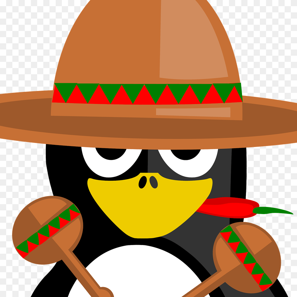 Mexican Penguin Clipart, Clothing, Hat, Sombrero Free Transparent Png