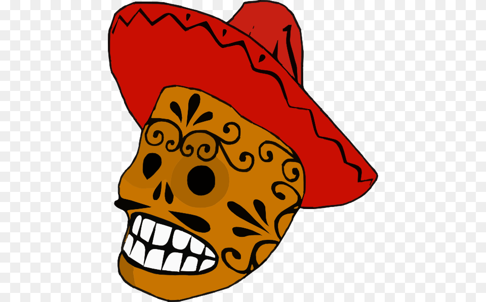 Mexican Skull Clip Art, Clothing, Hat, Sombrero, Dynamite Free Png