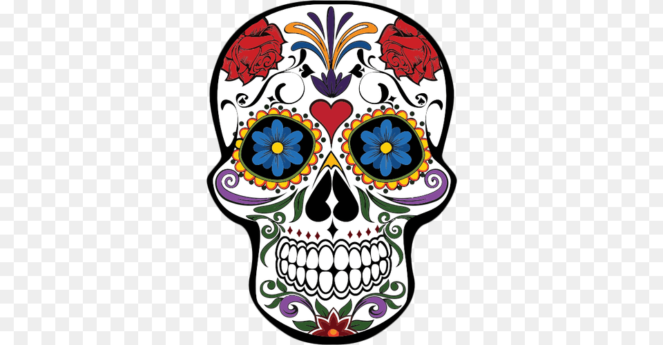 Mexican Skull Vector Svg Library Floral Skull, Art, Graphics, Pattern, Floral Design Free Png Download