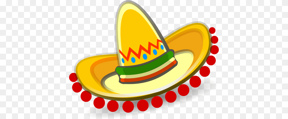 Mexican Sombrero With Red Decoration Vector Graphics Public, Clothing, Hat Png