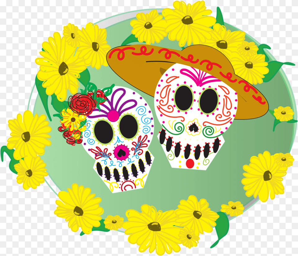 Mexican Students Celebrate Dia De Los Muertos U2013 The Temple News Sunflower, Plant, Daisy, Flower, Icing Free Png