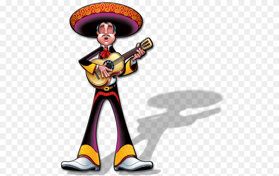 Mexican Theme Night Cartoon, Musical Instrument, Guitar, Adult, Person Free Transparent Png