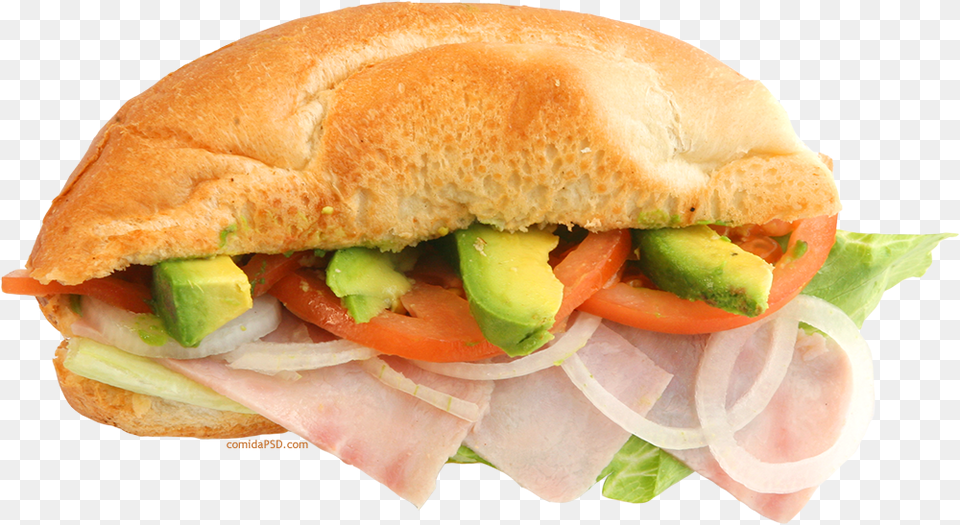 Mexican Torta De Jamon, Burger, Food, Bread Free Transparent Png