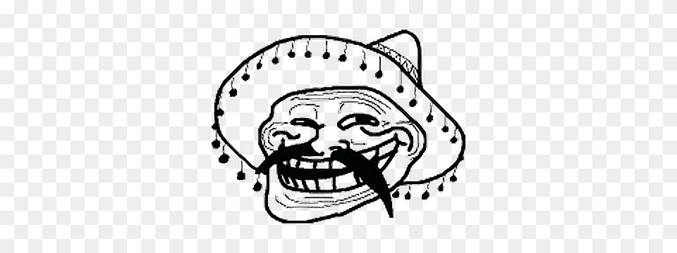Mexican Troll Face, Clothing, Hat, Chandelier, Lamp Free Png Download