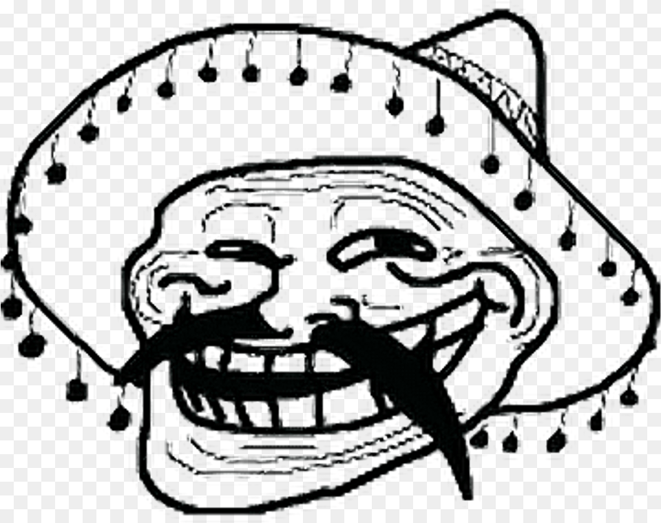 Mexican Troll Face Clipart Troll Face Meme, Clothing, Hat, Chandelier, Lamp Free Transparent Png