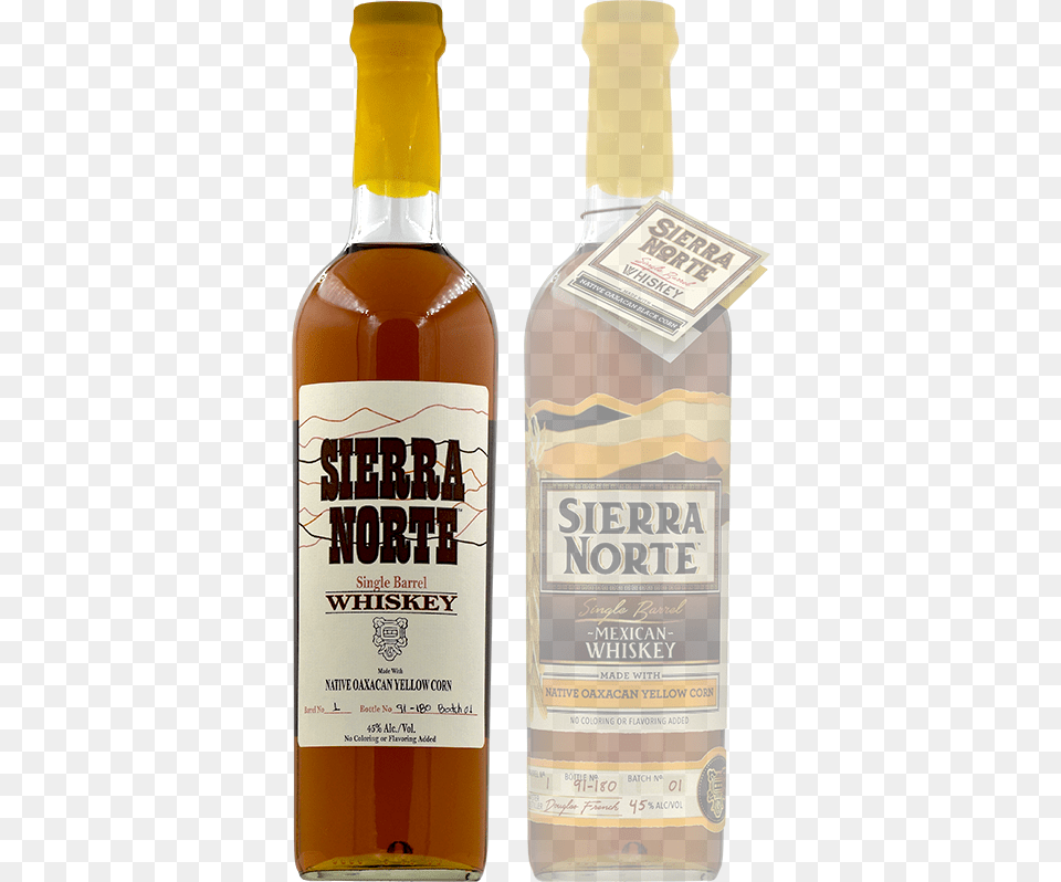 Mexican Whiskey Yellow Sierra Norte De Oaxaca Whiskey, Alcohol, Beverage, Liquor, Whisky Png