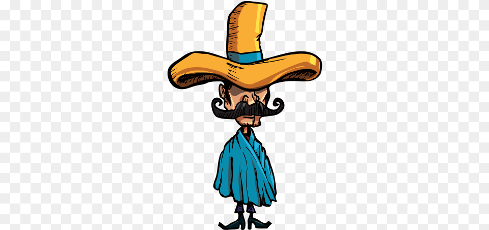Mexican With Sombrero Caricatura De Mexicano, Clothing, Hat, Adult, Female Free Png