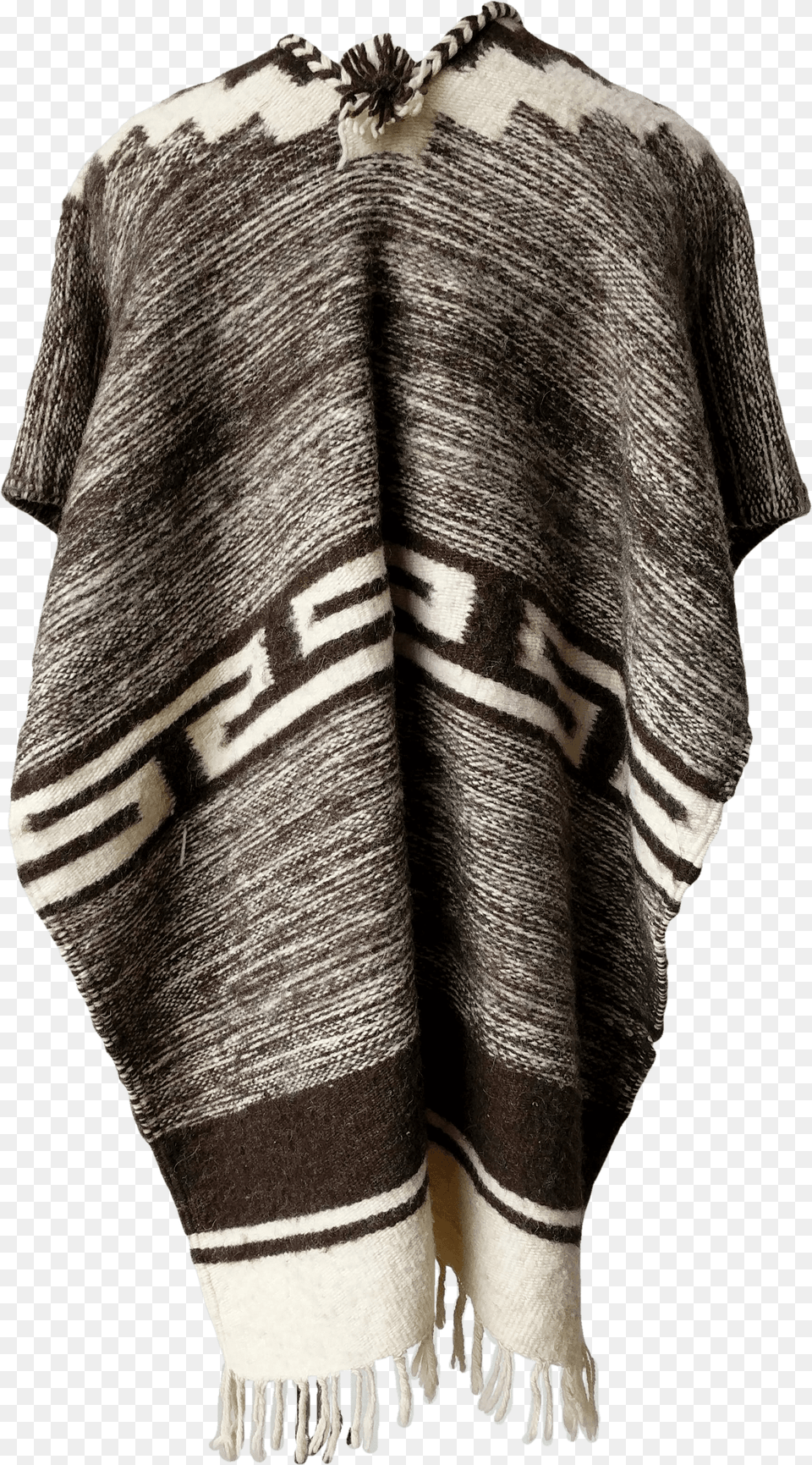 Mexican Wool Pancho Cardigan, Adult, Poncho, Person, Woman Free Png Download