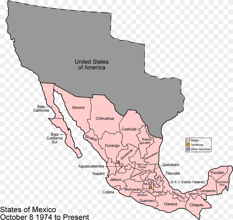 Mexico 1974 To Present Mexico En, Atlas, Chart, Diagram, Map Free Png Download