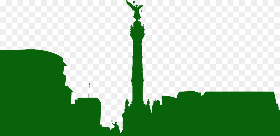 Mexico City Sky Line Silhouette, Green, Urban, Metropolis, Art Free Transparent Png