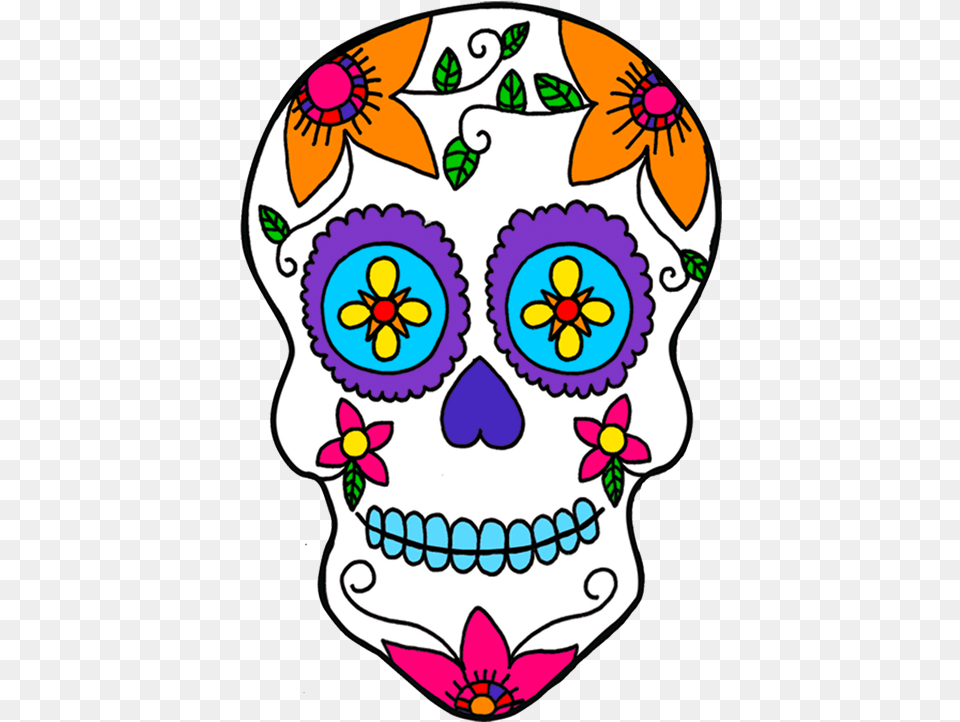 Mexico Day Of The Dead Calavera Sugar Skulls Dia De, Art, Graphics, Purple, Baby Png