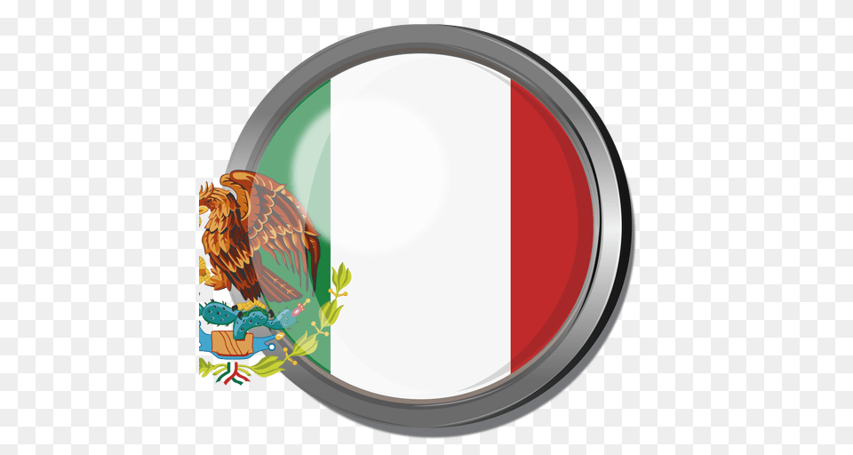 Mexico Flag Badge, Photography, Animal, Bird, Disk Free Png Download