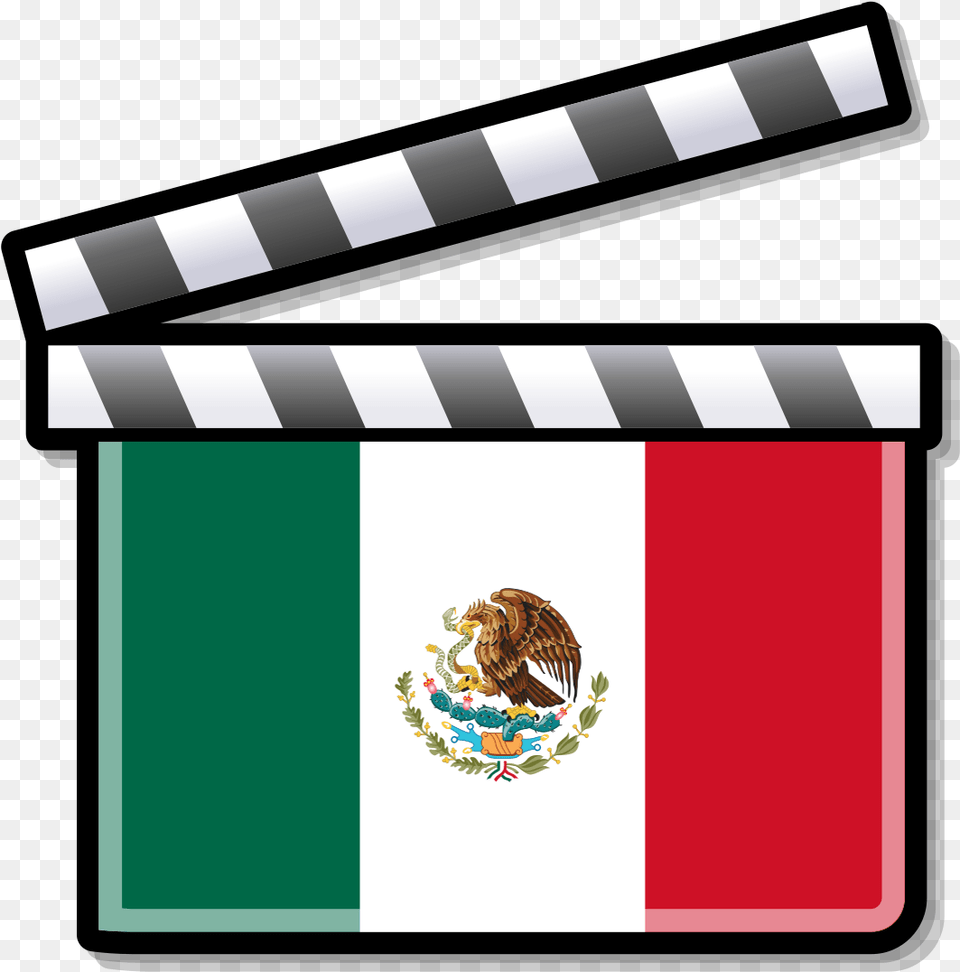 Mexico Flag Cartoon Jingfm Icon Music Video Logo, Clapperboard Free Png Download