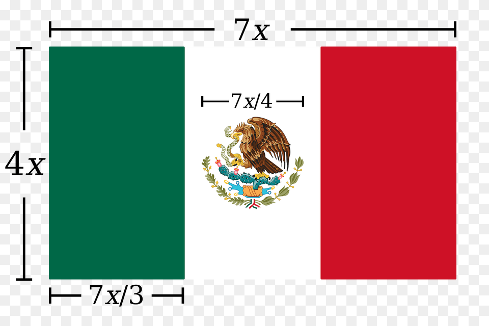 Mexico Flag Construction Sheet Clipart, Animal, Bird, Text Free Png