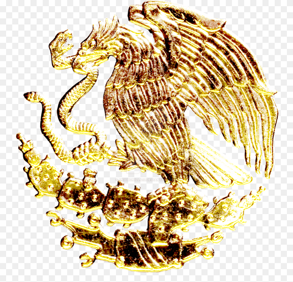 Mexico Flag Eagle Mexico Coat Of Arms Gold Png Image