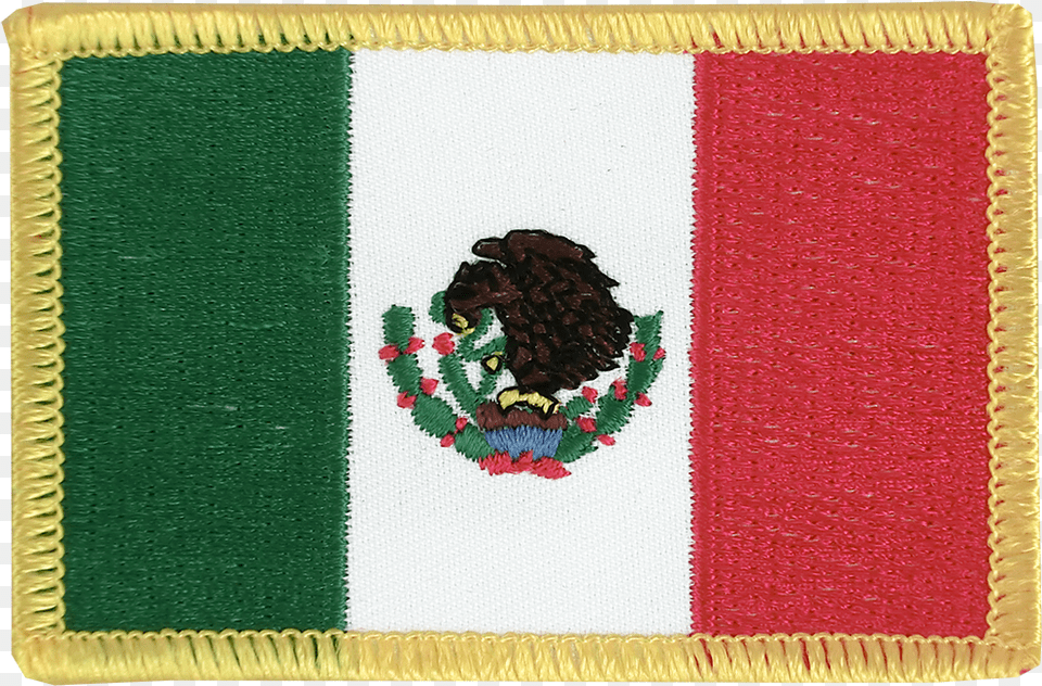 Mexico Flag Patch, Applique, Pattern, Embroidery, Stitch Free Png