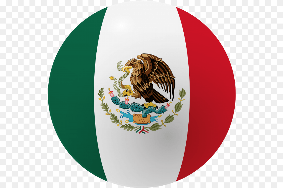 Mexico Logo Transparent Mexico Circle Flag, Animal, Bird, Chicken, Fowl Png Image
