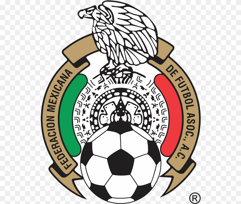 Mexico Soccer Logo Draw The Mexico Logo, Symbol, Badge, Ball, Football Free Png