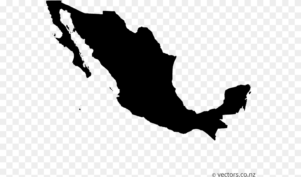 Mexico Vector Map Mexico Vector Map, Gray Free Png Download