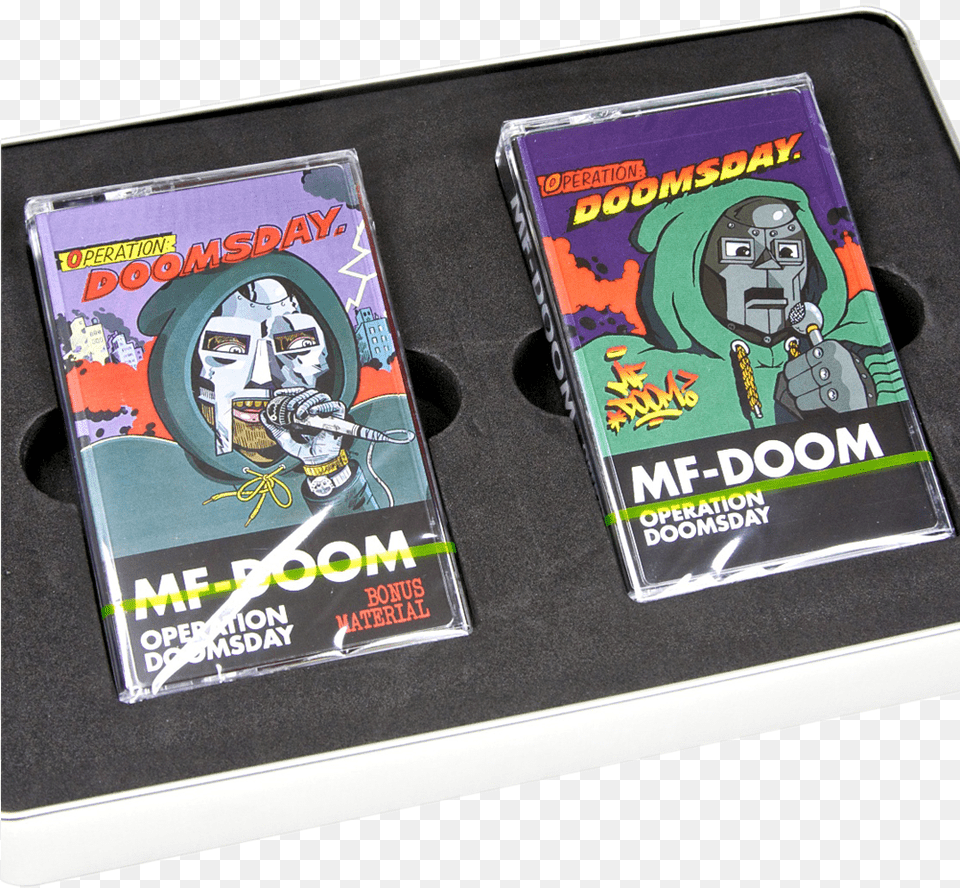 Mf Doom Operation Doomsday 2 X Cassette Deluxe Tin Mf Doom Operation Doomsday Deluxe, Person, Face, Head, Book Free Png Download