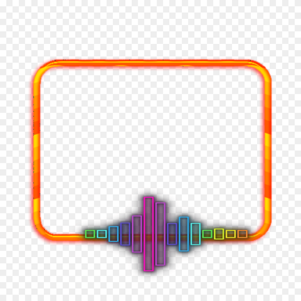 Mg Neon Frame Frames Border Borders, Light, White Board Png