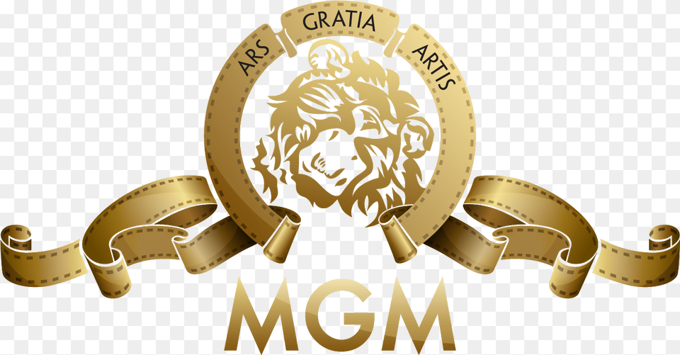 Mgm Movies Metro Goldwyn Mayer Ribbon Vector, Badge, Logo, Symbol, Bronze Png