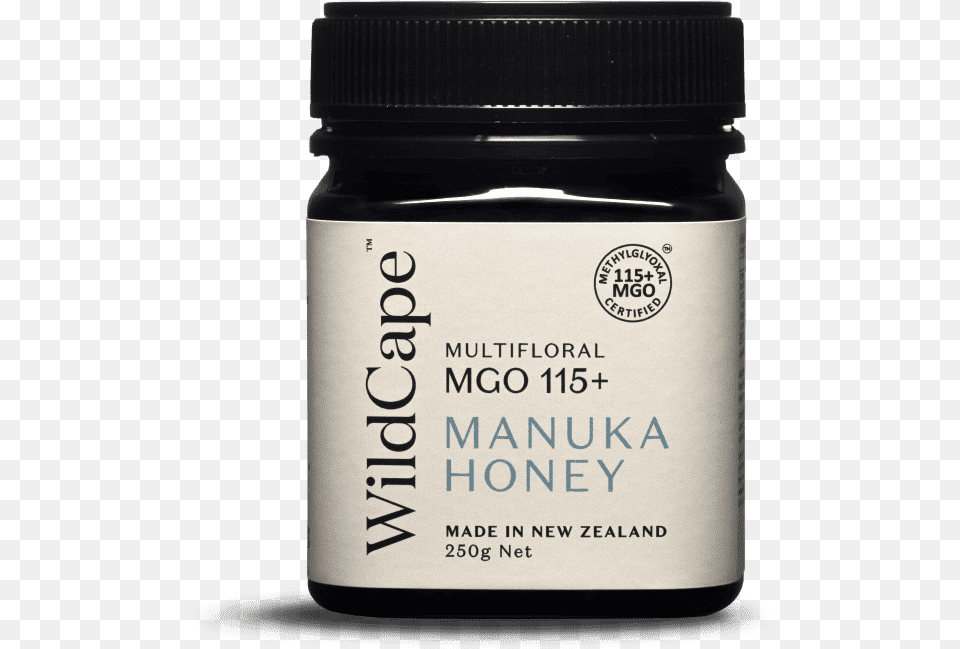 Mgo 115 250 Front Mgo 115 Wildcape Manuka Honey, Bottle, Cosmetics, Perfume, Ink Bottle Png Image